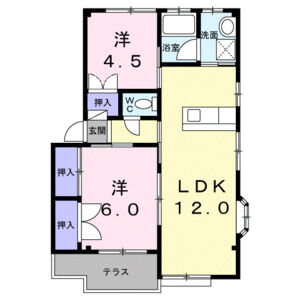 2LDK 間取り図