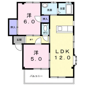 2LDK 間取り図