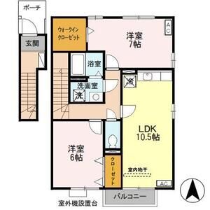 2LDK 間取り図