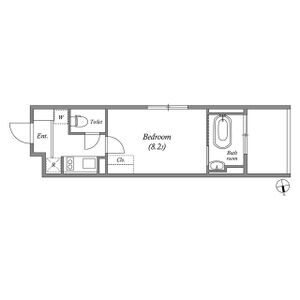 1K 間取り図