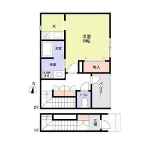 1K 間取り図