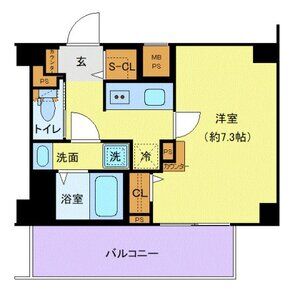 1K 間取り図