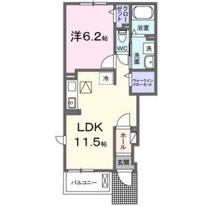 1LDK 間取り図