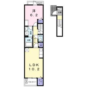 1LDK 間取り図