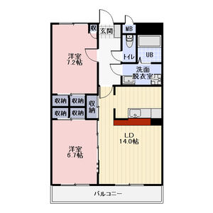 2LDK 間取り図