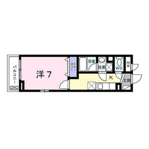 1K 間取り図
