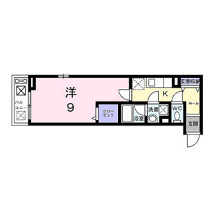 1K 間取り図