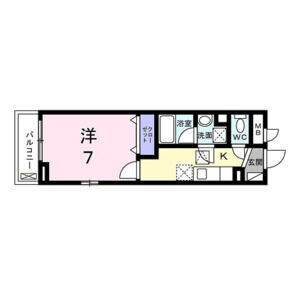 1K 間取り図