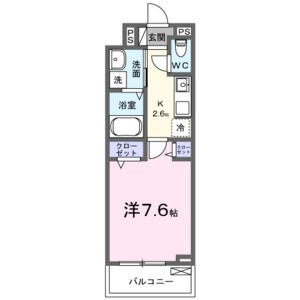 1K 間取り図