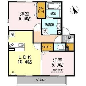 2LDK 間取り図