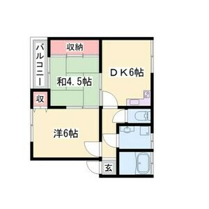 2DK 間取り図