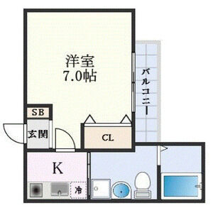 1K 間取り図