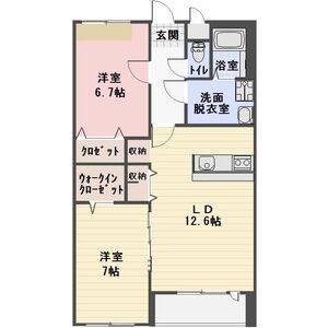 2LDK 間取り図