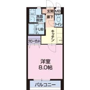 1K 間取り図
