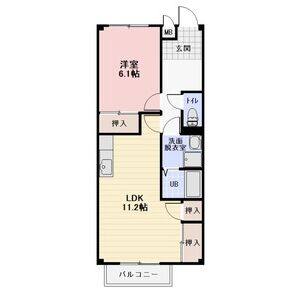 1LDK 間取り図