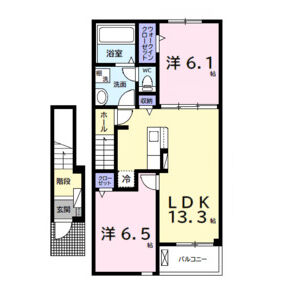 2LDK 間取り図