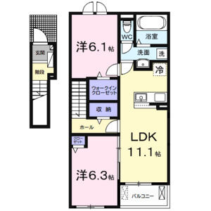 2LDK 間取り図