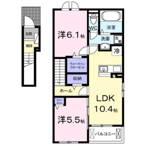 2LDK 間取り図