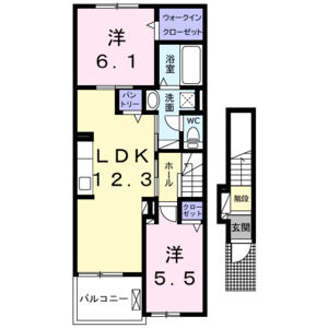 2LDK 間取り図