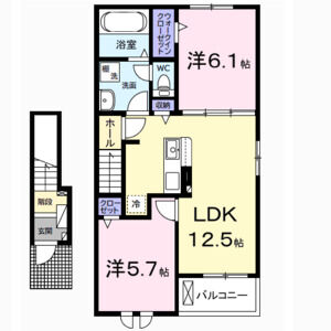 2LDK 間取り図