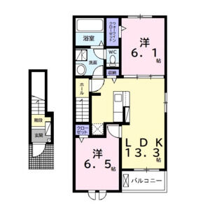 2LDK 間取り図