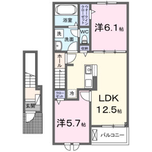 2LDK 間取り図