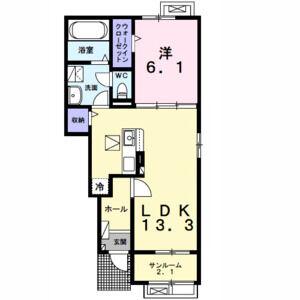 1LDK 間取り図