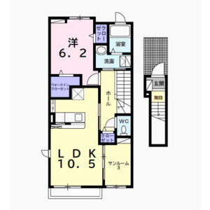 1LDK 間取り図