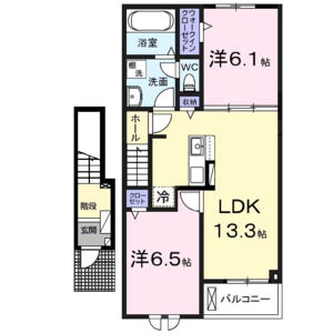 2LDK 間取り図