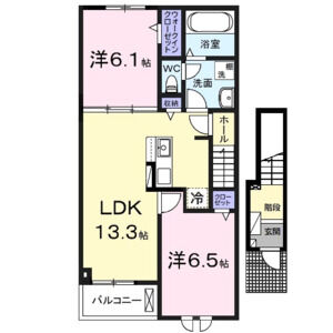 2LDK 間取り図