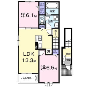 2LDK 間取り図