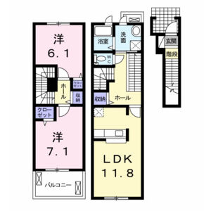 2LDK 間取り図