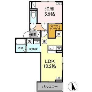 1LDK 間取り図