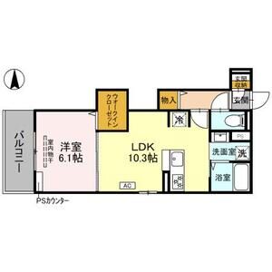 1LDK 間取り図