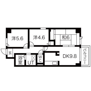 2LDK 間取り図