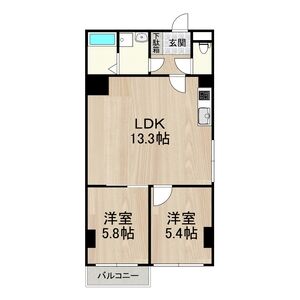 2LDK 間取り図