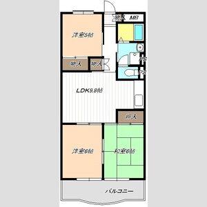 3DK 間取り図
