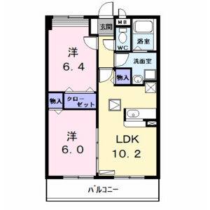 2LDK 間取り図