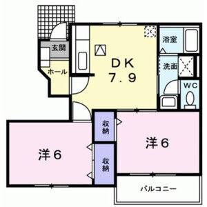 2DK 間取り図