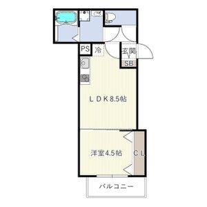 1LDK 間取り図