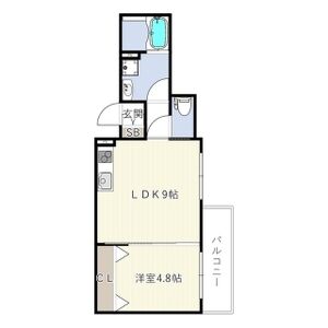 1LDK 間取り図
