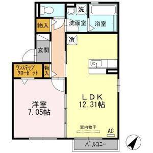1LDK 間取り図