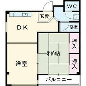 2DK 間取り図