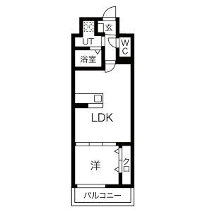 1LDK 間取り図