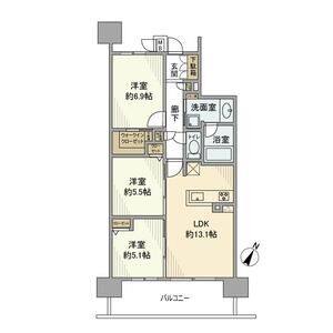 3LDK 間取り図