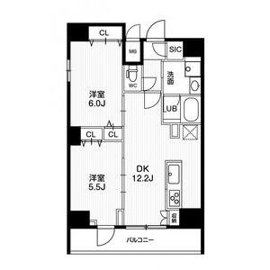 2LDK 間取り図