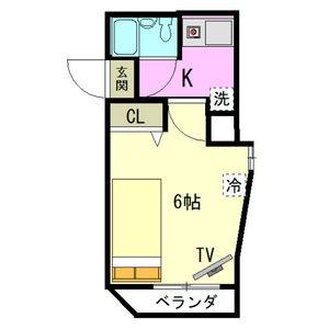 1K 間取り図