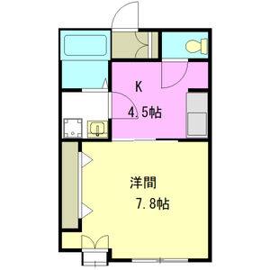 1DK 間取り図