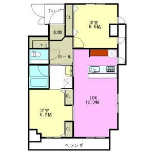 2LDK 間取り図