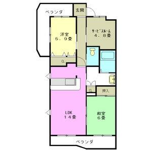 2LDK 間取り図